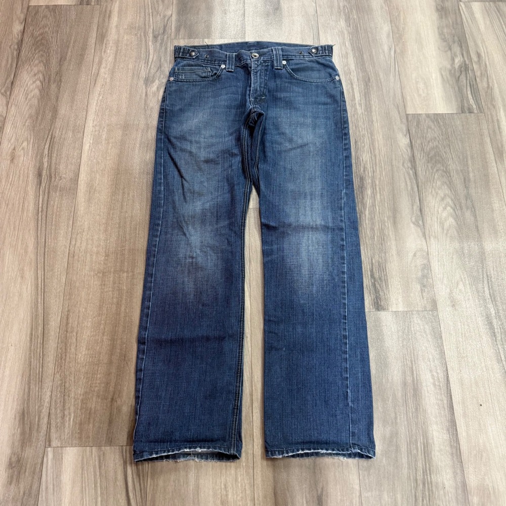 Levis 514 Straight Leg Jeans Mens 32x32 Blue Denim Dark Wash Pants 1462
